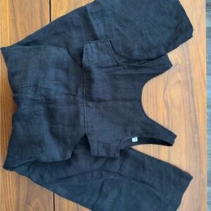 Zara Black cutout jumpsuit.